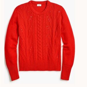 J. Crew Vibrant Red Knit Sweater